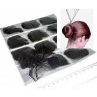 Síťka na vlasy větší jemná černá (sada 4ks) PO1