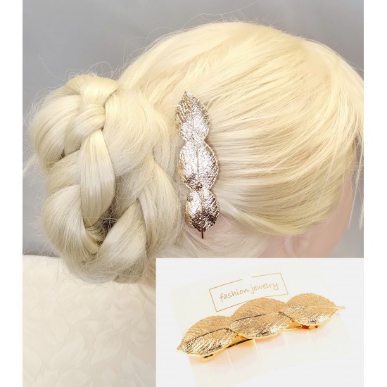 Francouzská spona do vlasů Bretany zlatá SF083A