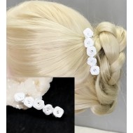 Francouzská spona do vlasů Rose bílá SF019A