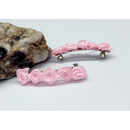 Francouzská spona do vlasů Rose růžová SF020