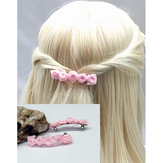 Francouzská spona do vlasů Rose růžová SF020