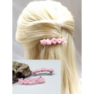 Francouzská spona do vlasů Rose růžová SF020
