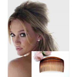 Hřebínek do vlasů Anika delší hnědý BH35B