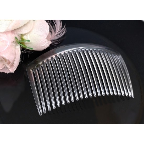 Hřebínek do vlasů delší transparentní BH35A