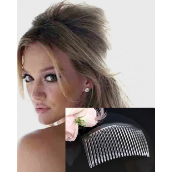 Hřebínek do vlasů delší transparentní BH35A