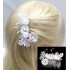 Hřebínek do vlasů bílý krajkový s perličkami  BH14d