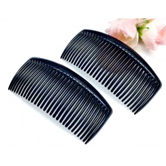 Hřebeny do vlasů dlouhé černé (sada 2ks) BH36