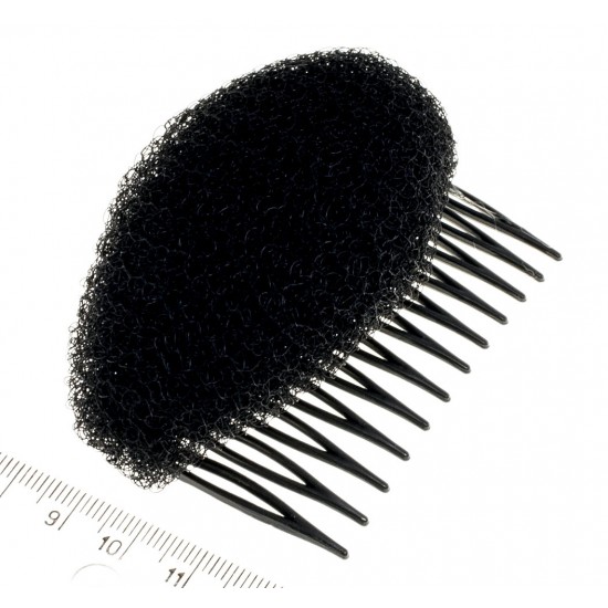 Hřebínek s houbičkou pro zvětšení objemu vlasů černá BD012