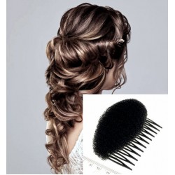 Hřebínek s houbičkou pro zvětšení objemu vlasů černá BD012