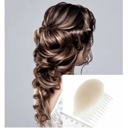 Hřebínek s houbičkou pro zvětšení objemu vlasů smetanový BD011