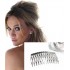Hřebínek do vlasů stříbrný kovový BH18