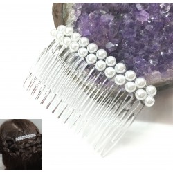 Hřebínek do vlasů Altea svatební s perličkami BH19a