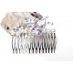 Hřebínek do vlasů Agáta svatební stříbrný BH23