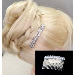 Hřebínek do vlasů Altea svatební průhlednými kamínky BH41