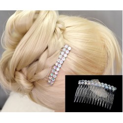 Hřebínek do vlasů Altea svatební duhovými kamínky BH42