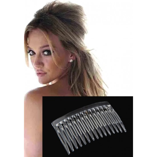 Hřebínek do vlasů delší transparentní BH8a