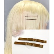 Sponky pinetky do vlasů dlouhé hnědé světlé (6ks) PN009HS