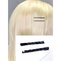 Sponky pinetky do vlasů černé malé vlnka (6 ks) PN004