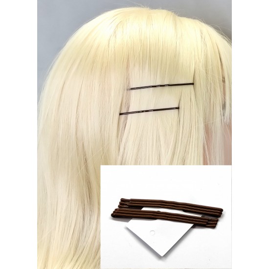 Sponky pinetky do vlasů dlouhé hnědé tmavé (6ks) PN009