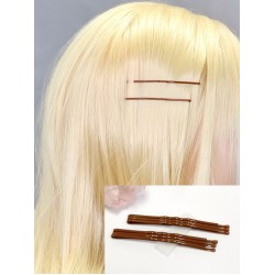 Sponky pinetky do vlasů dlouhé hnědé skořicové (6ks) PN009SK