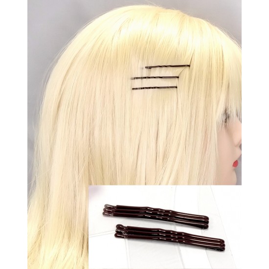 Sponky pinetky do vlasů malé čokoládové hnědé (6 ks) Pn010