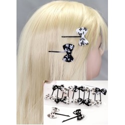 Sponka pinetka do vlasů černá s mašličkou PN016