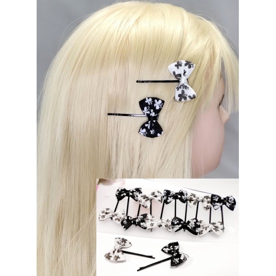 Sponka pinetka do vlasů černá s mašličkou PN016