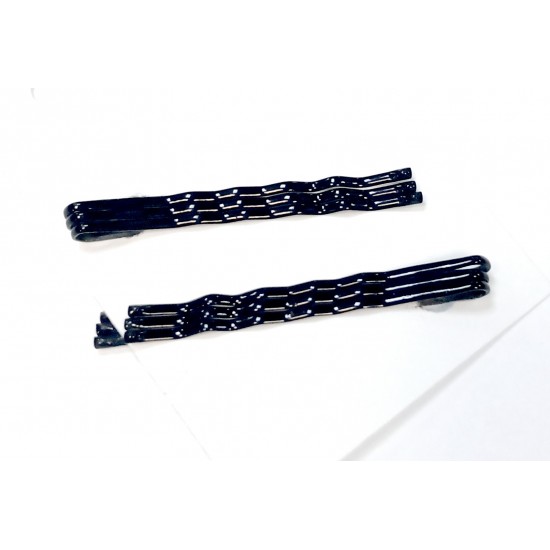 Sponky pinetky do vlasů černé malé vlnka (6 ks) PN004