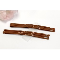 Sponky pinetky do vlasů dlouhé hnědé skořicové (6ks) PN009SK