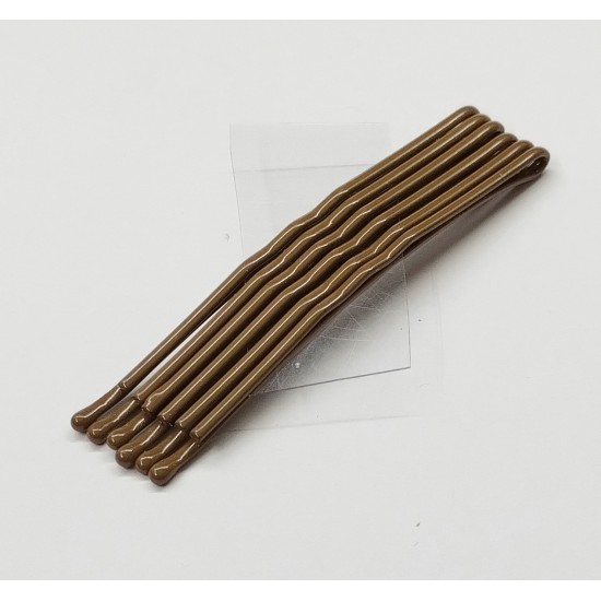 Sponky pinetky do vlasů dlouhé hnědé světlé (6ks) PN009HS