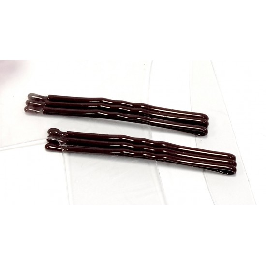 Sponky pinetky do vlasů dlouhé hnědé tmavé (6ks) PN009