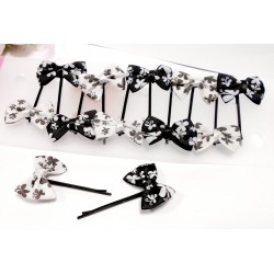 Sponka pinetka do vlasů černá s mašličkou PN016