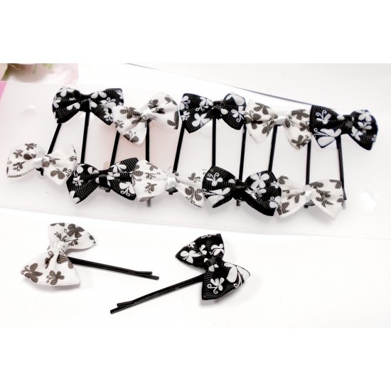 Sponka pinetka do vlasů černá s mašličkou PN016