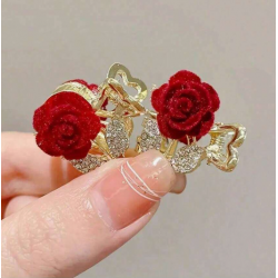 Skřipec do vlasů Rose zlatý SK39