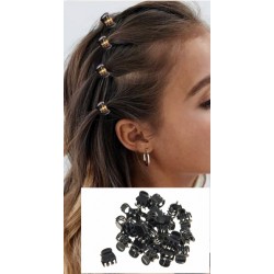 Skřipec do vlasů černý Orchidej černý sada (5ks) SK945g